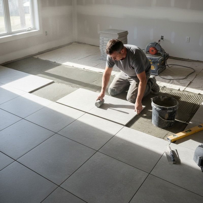 Porcelain Tile Installation detail